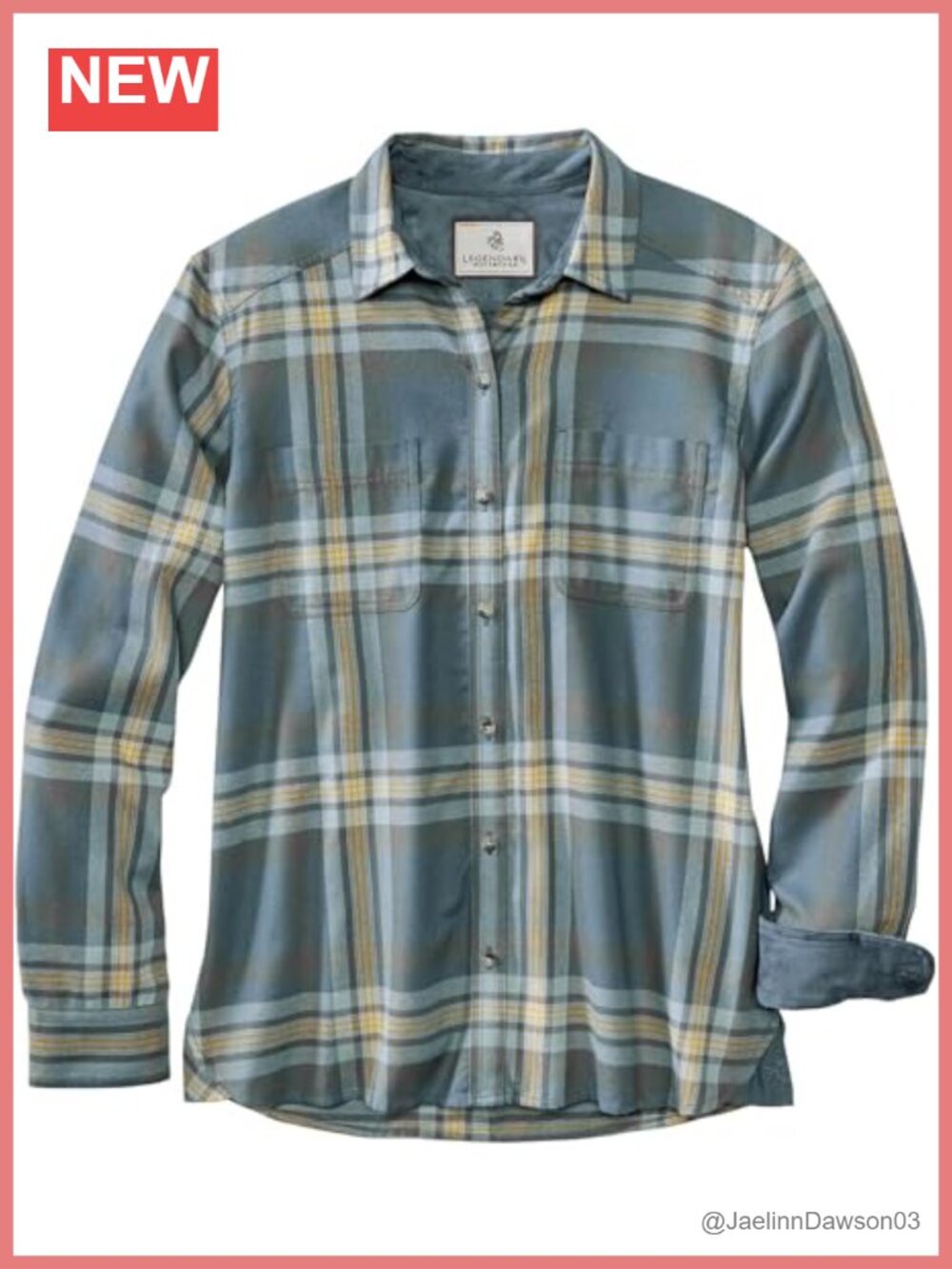 Womens Legendary Flannel Shirt Comfort Fit Relaxed Button Down Long Sleeve